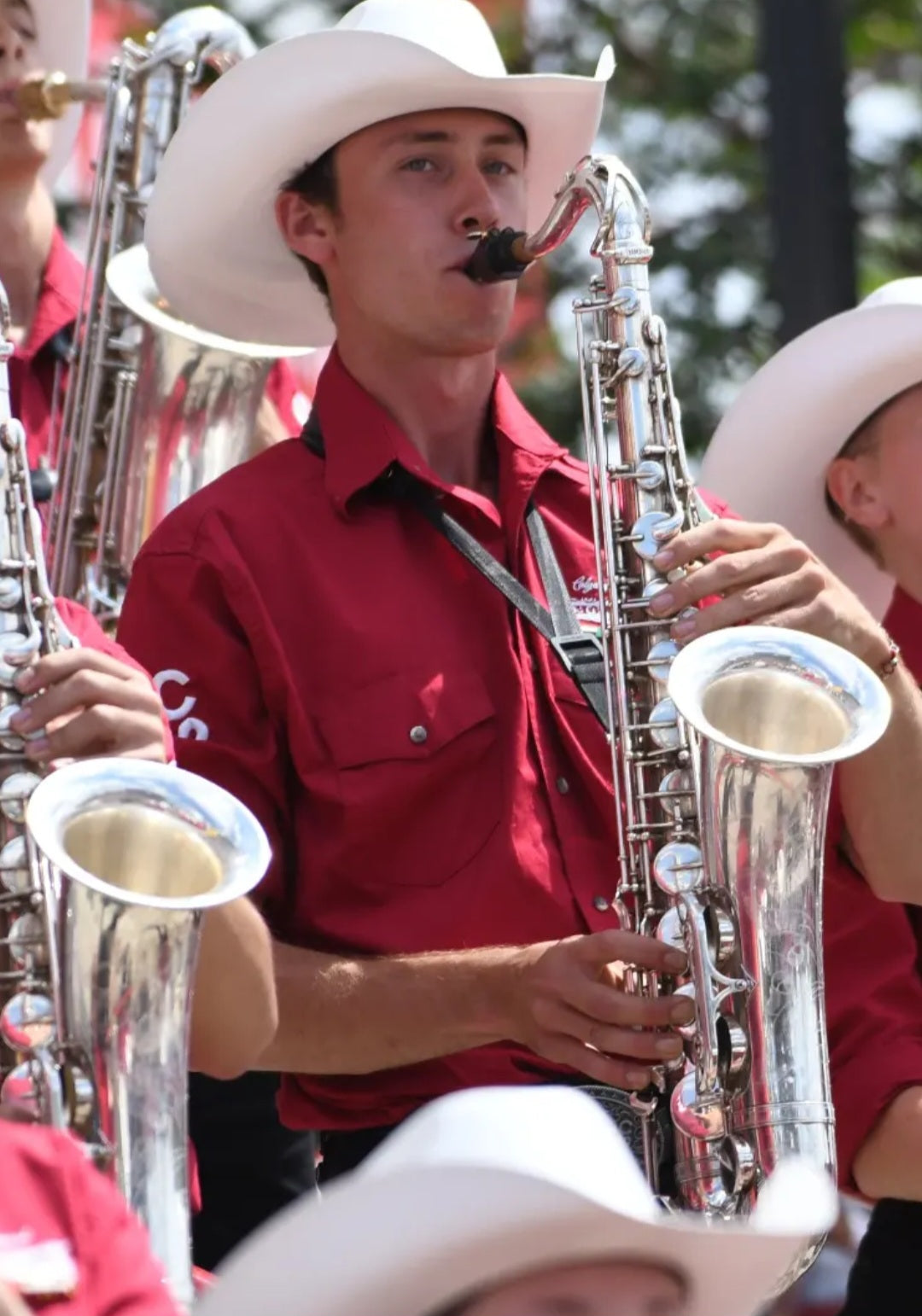 A saxophone mouthpiece for marching band