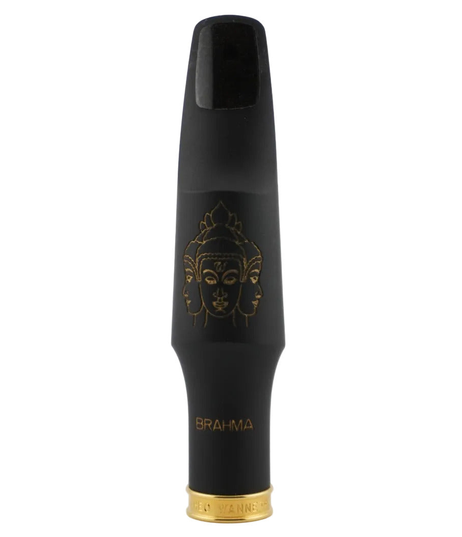 Black saxophone mouthpiece with "Theo Wanne" branding on a white background