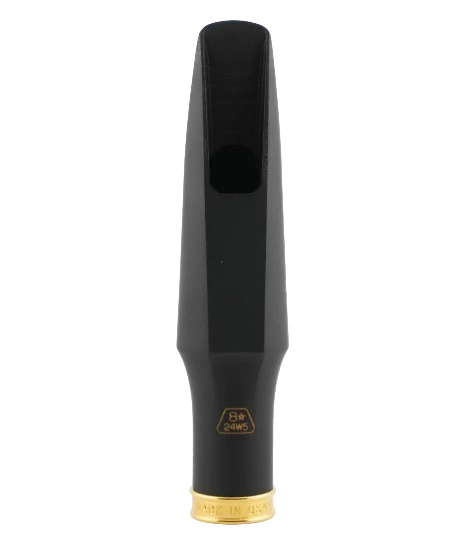 Black saxophone mouthpiece with "Theo Wanne" branding on a white background