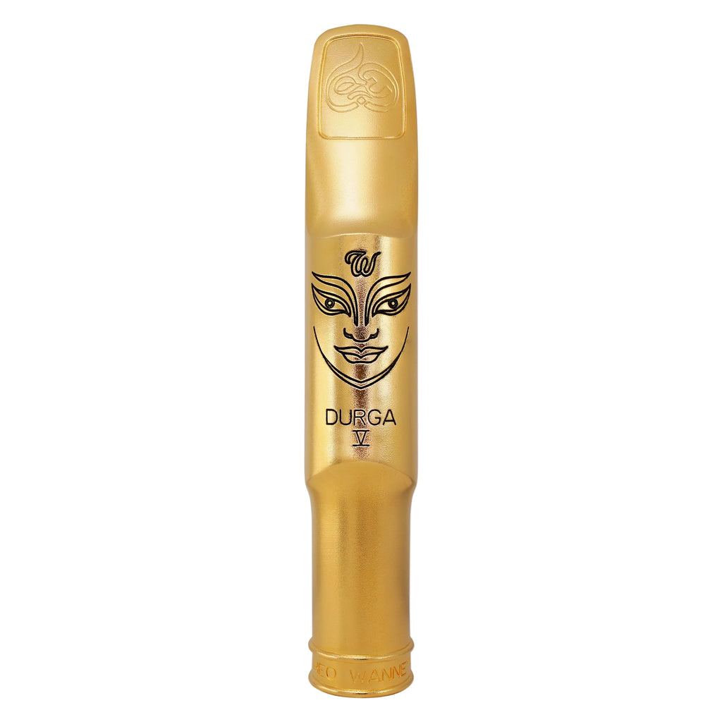 Gold-colored mouthpiece with "Theo Wanne" branding on a white background