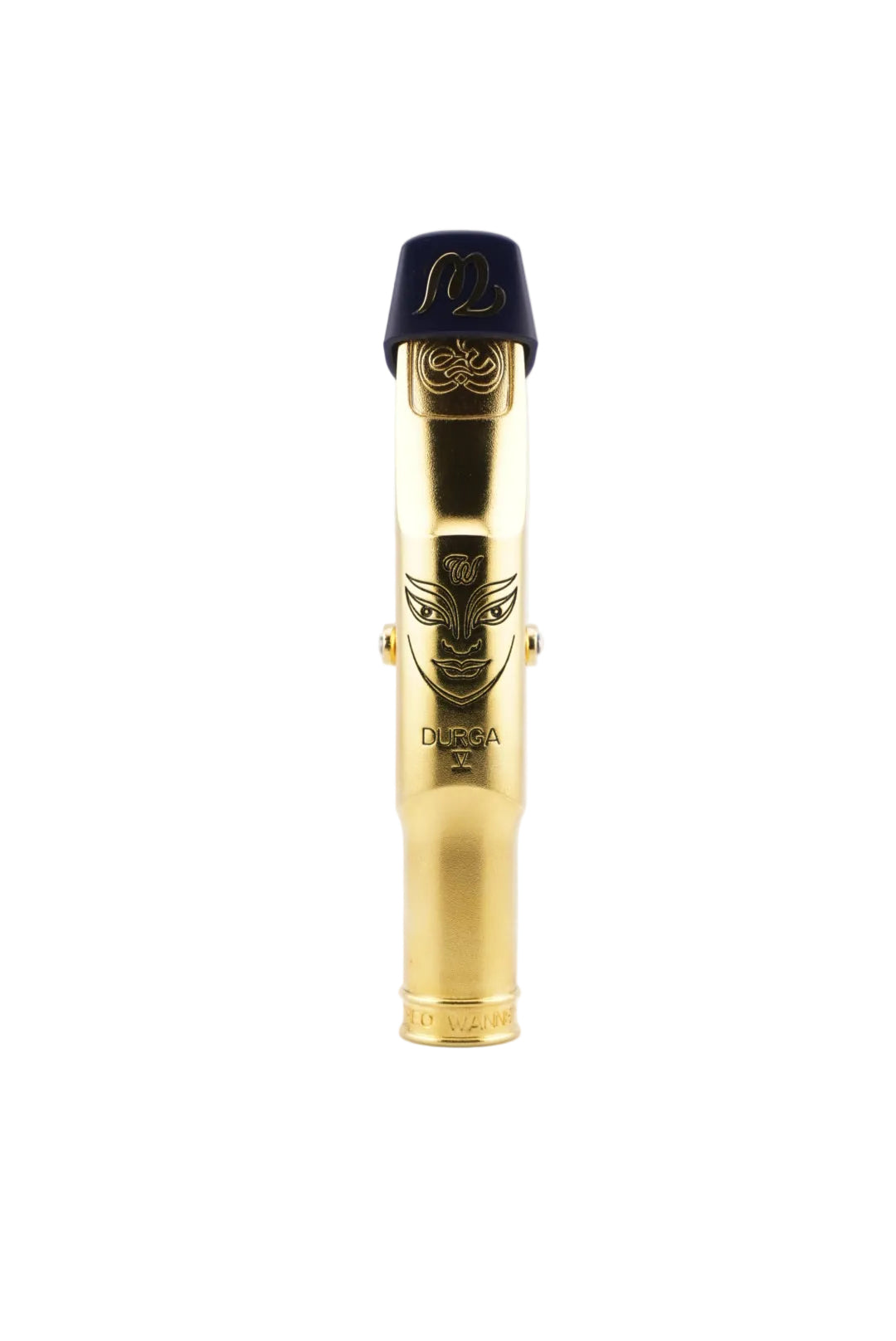 Gold-colored mouthpiece with "Theo Wanne" branding on a white background