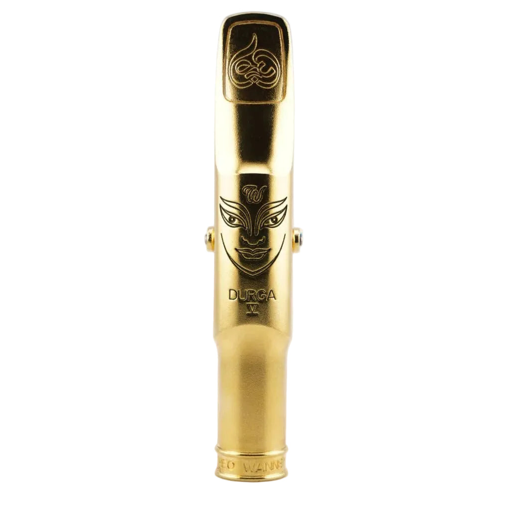 Gold-colored mouthpiece with "Theo Wanne" branding on a white background