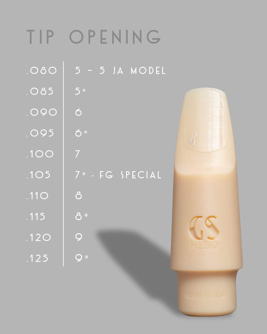 GS Reso Tenor Sax Mouthpiece