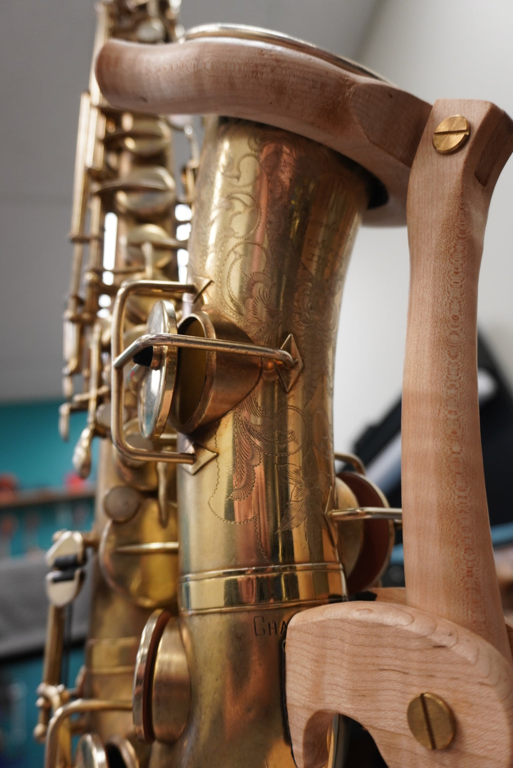 Gold Plated Alto Saxophone Martin Handcraft close-up