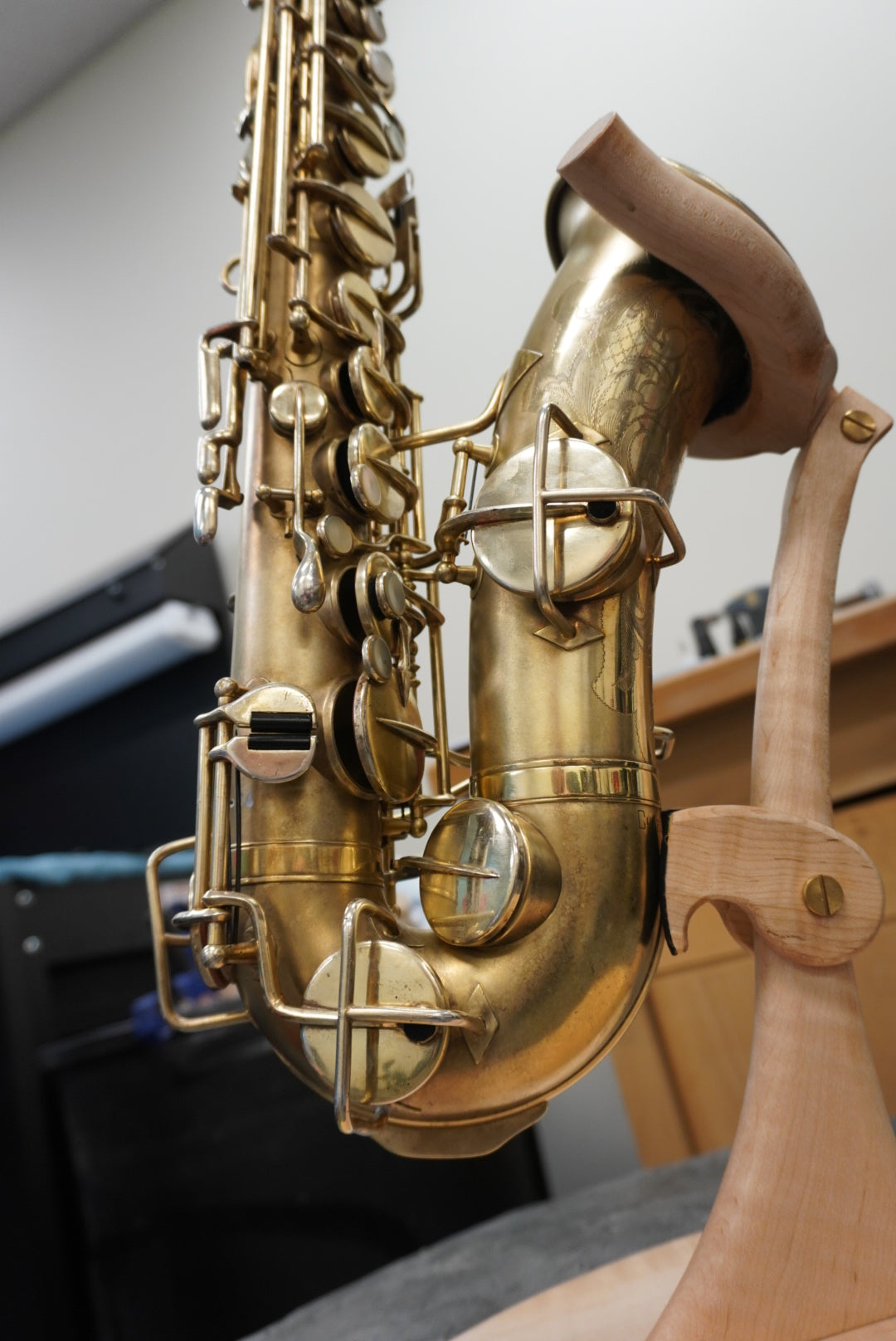 Gold Plated Alto Saxophone Martin Handcraft close-up