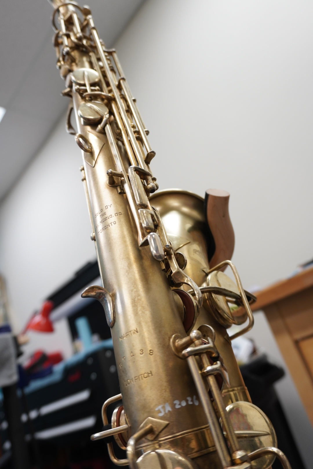 Gold Plated Alto Saxophone Martin Handcraft close-up