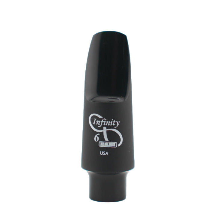 Black mouthpiece with 'Infinity' and "Bari" branding on a white background