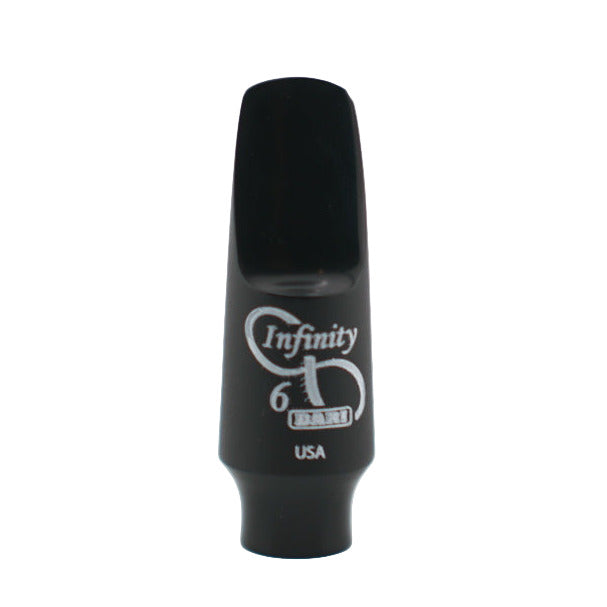 Black mouthpiece with 'Infinity' and "Bari" branding on a white background