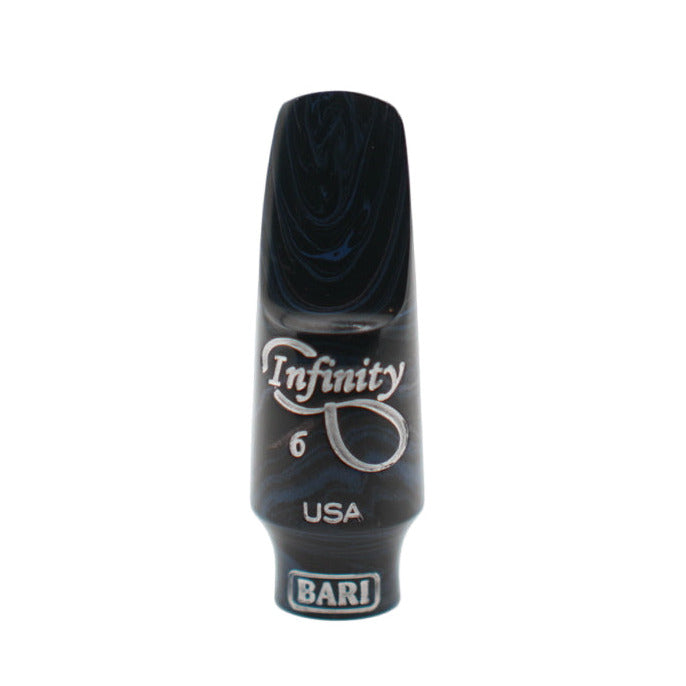 Black mouthpiece with 'Infinity' and 'Bari' branding on a white background