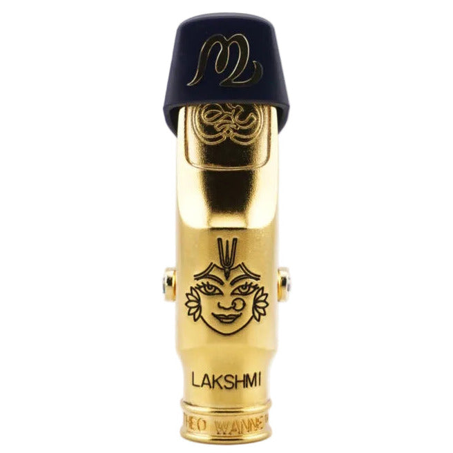 Gold mouthpiece with 'Theo Wanne' branding on a white background