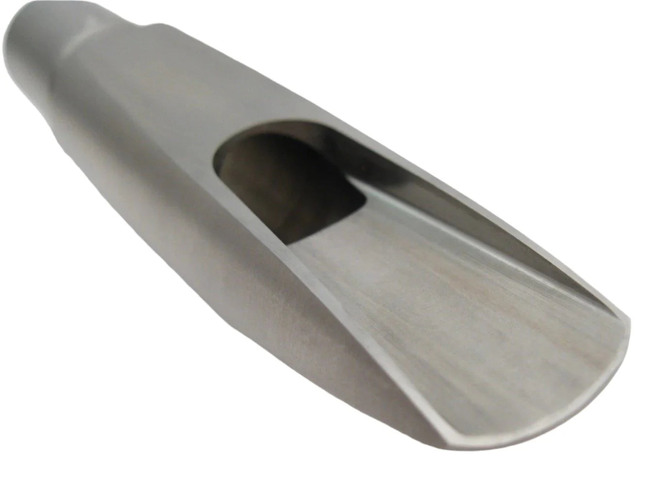 Metallic mouthpiece on a white background