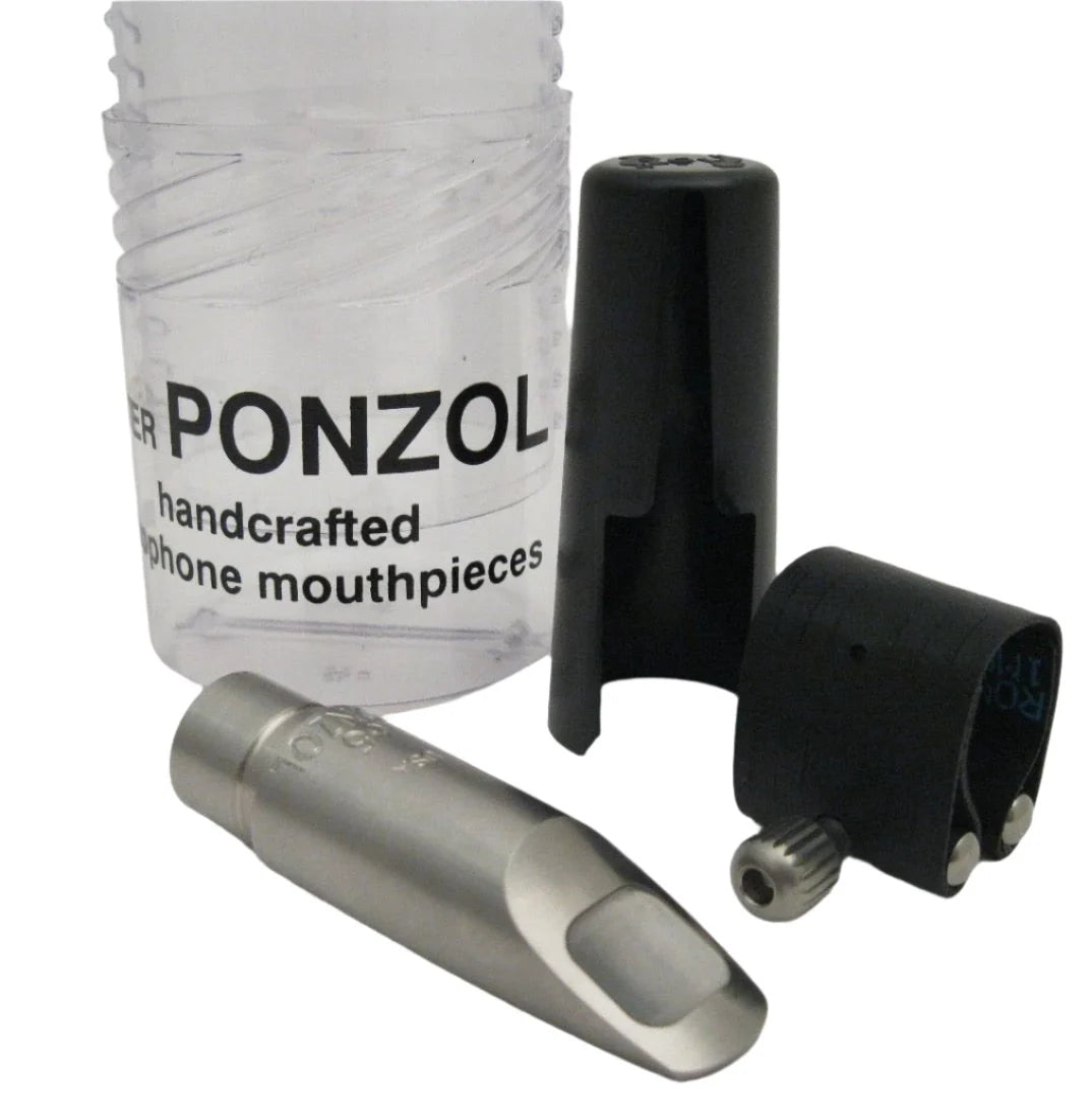 Ponzol handcraftedophone mouthpieces with packaging on a white background