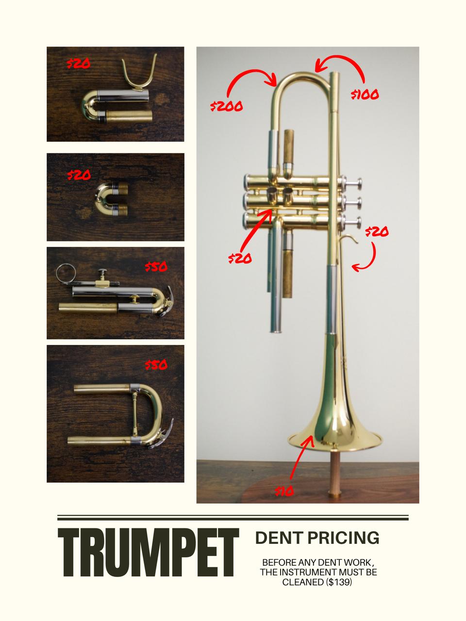 Trumpet dents